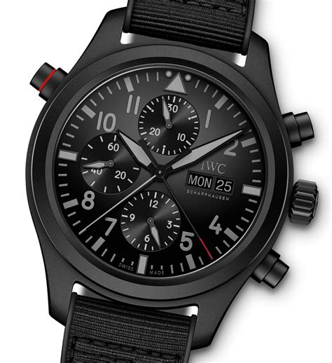 iwc ceramic top gun double chronograph|iwc top gun watch price.